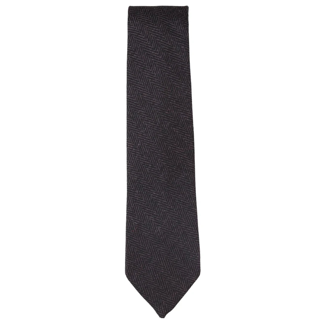 Men's Tweed Herringbone Tie & Pocket Square Set by TruClothing
