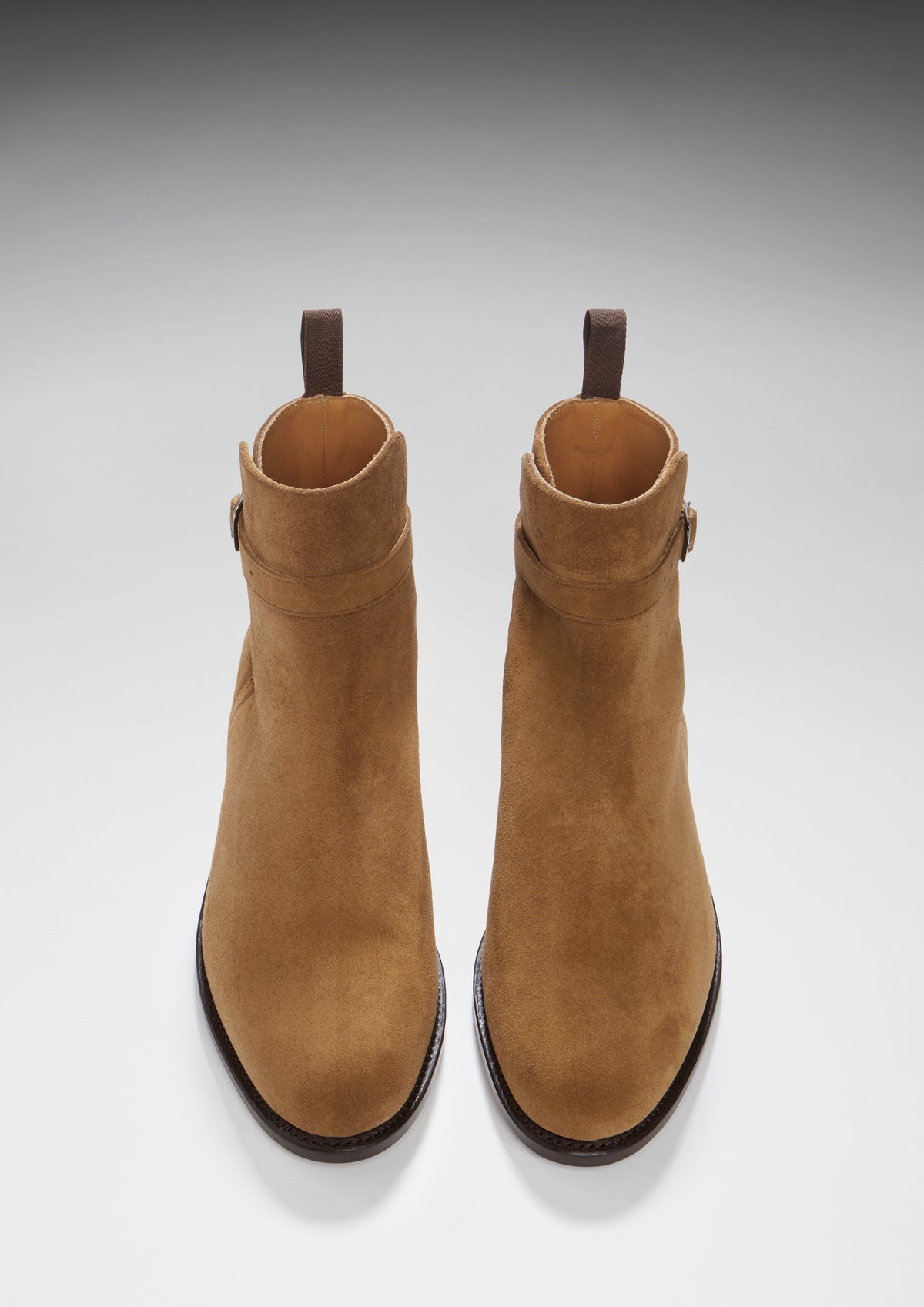 Hugs & Co. Tobacco Suede Jodhpur Boots with Goodyear Welted Leather Sole