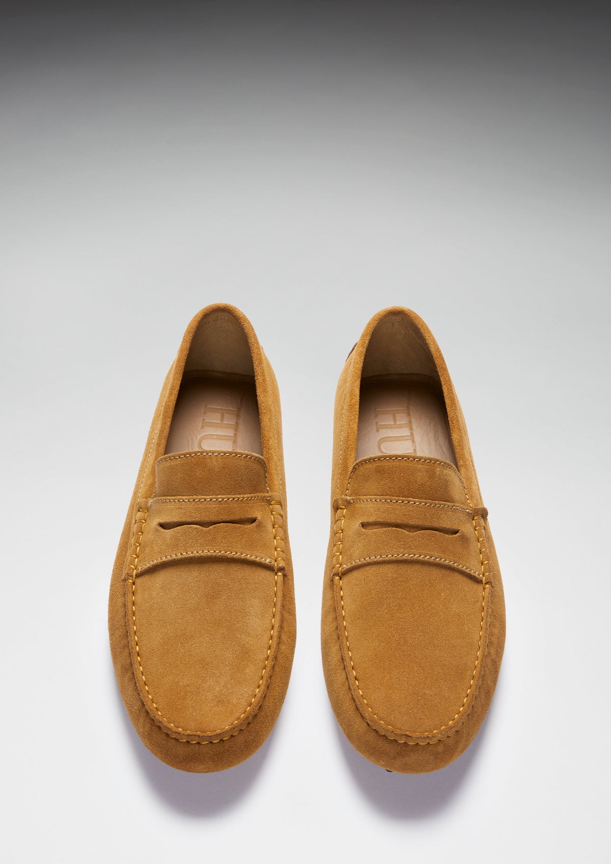 Hugs & Co. Men's Tobacco Suede Penny Driving Loafers