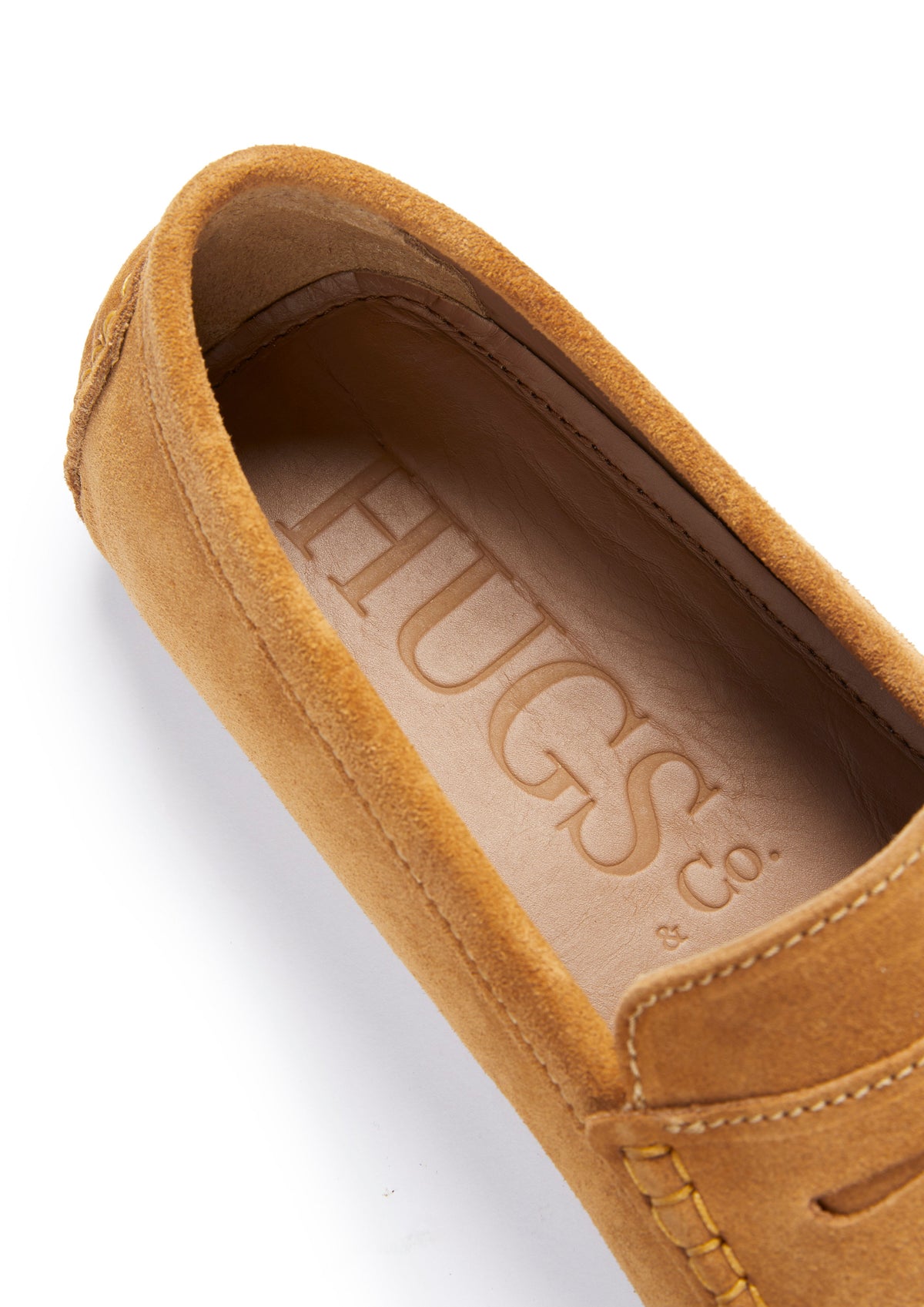 Hugs & Co. Men's Tobacco Suede Penny Driving Loafers