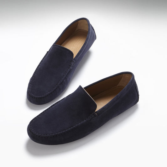 Hugs & Co. Navy Blue Suede Driving Loafers