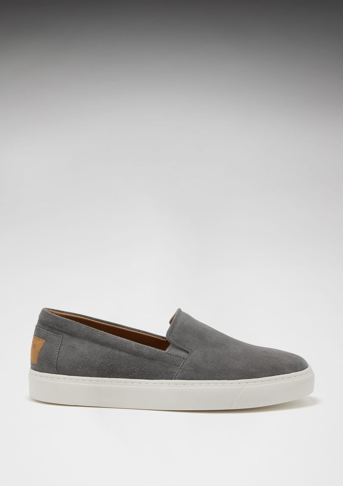 Hugs & Co. Slate Grey Suede Slip-On Sneakers for Men with Vibram Sole