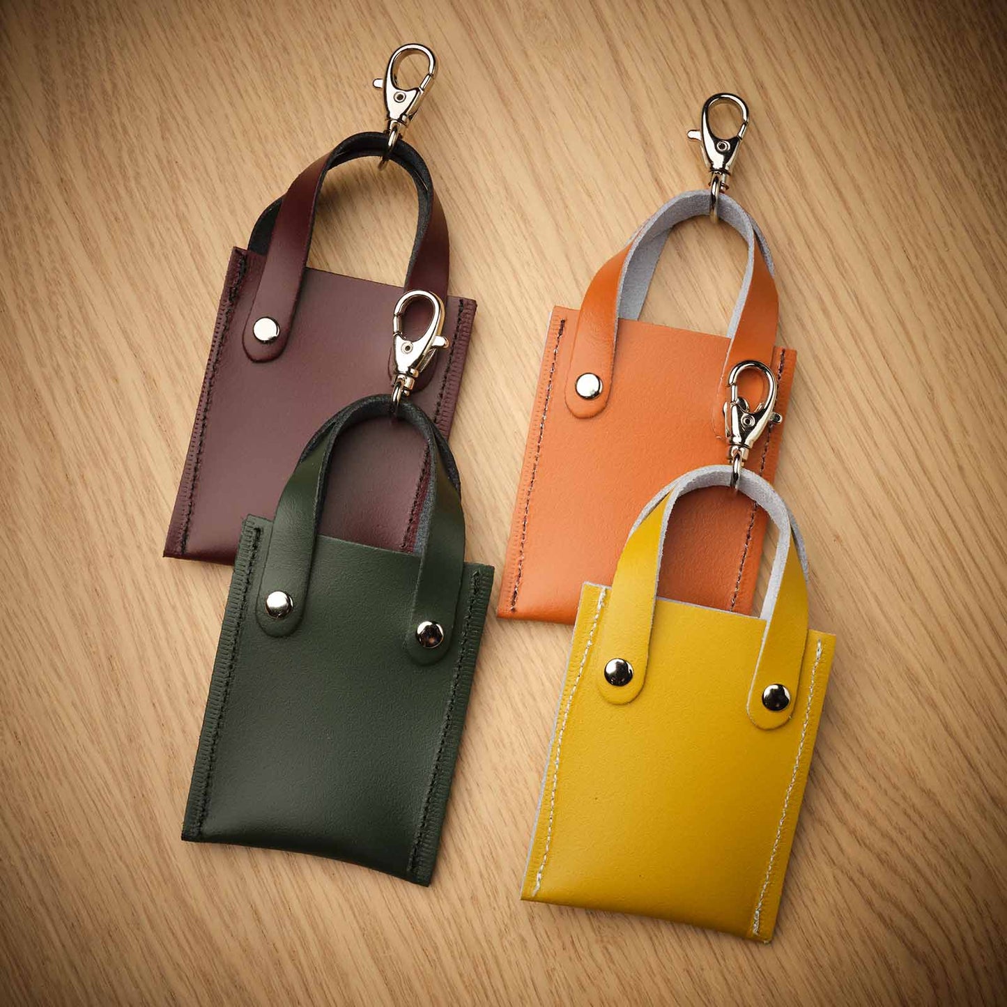 Mini Tote Bag Charm – Burnt Orange - Bascora