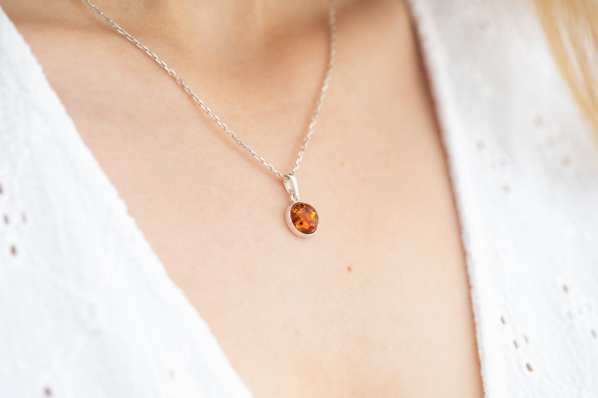 Baltic Beauty Essentials Mini Amber Pendant in Amber