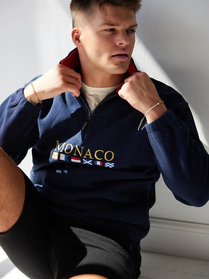 Monaco Vintage Fleece – Navy - Bascora