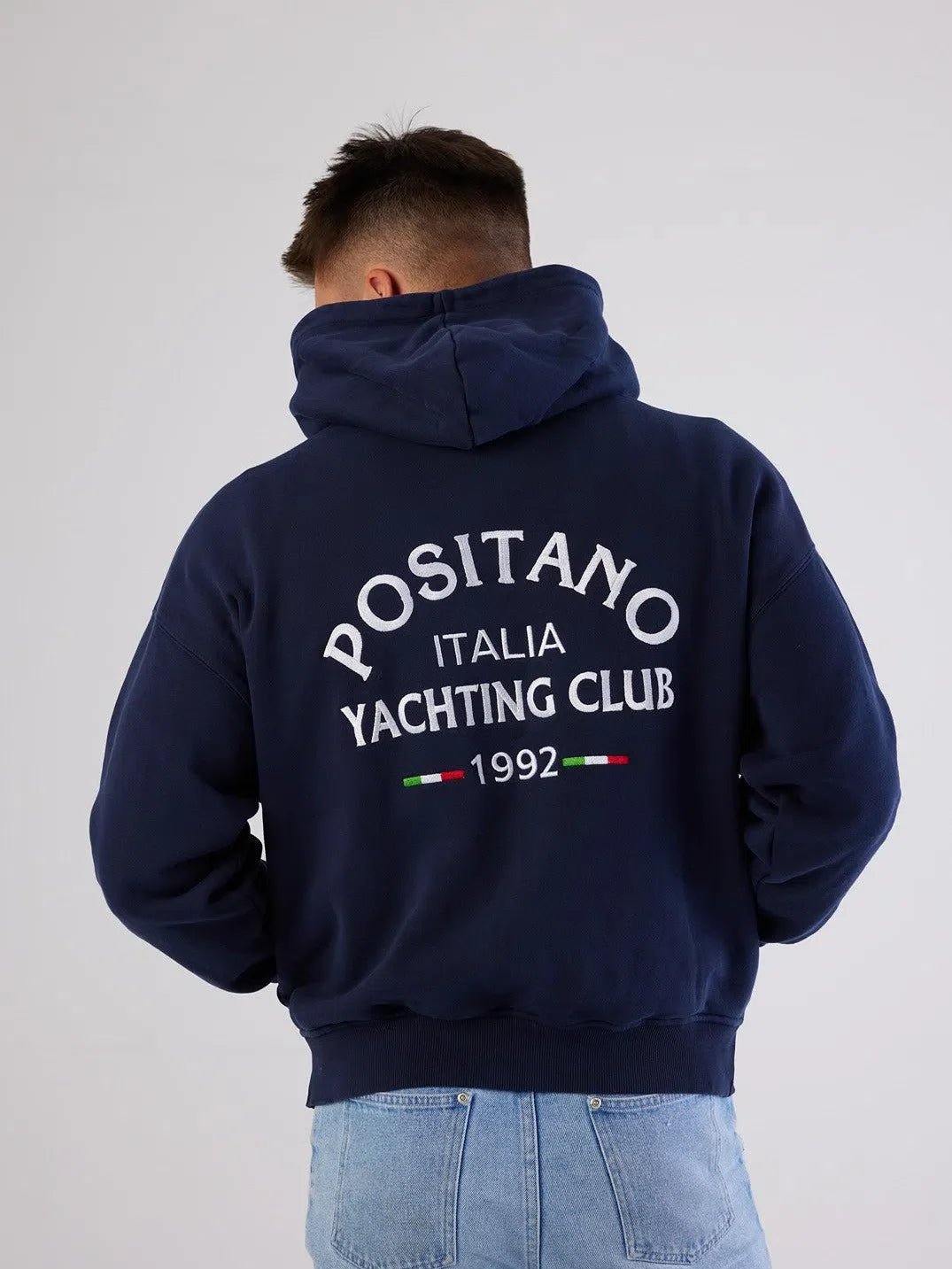 Navy Positano Heavyweight Hoodie - Bascora