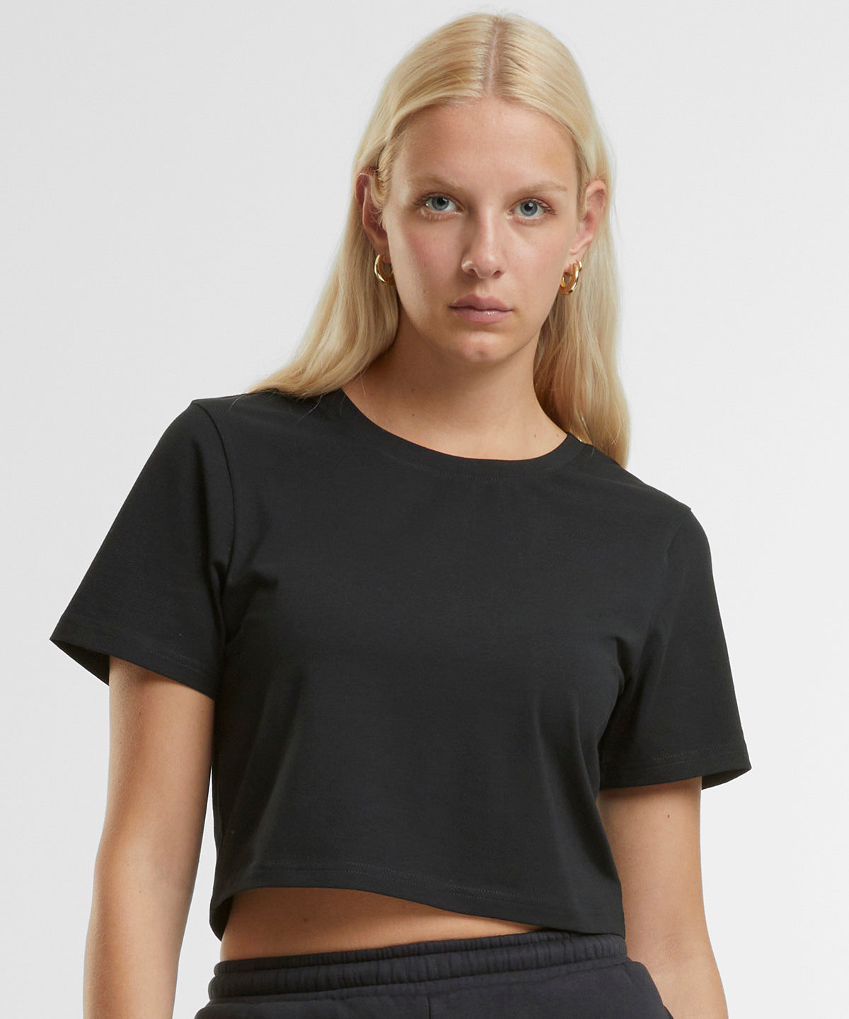 Camiseta corta elástica de algodón orgánico: Mujer