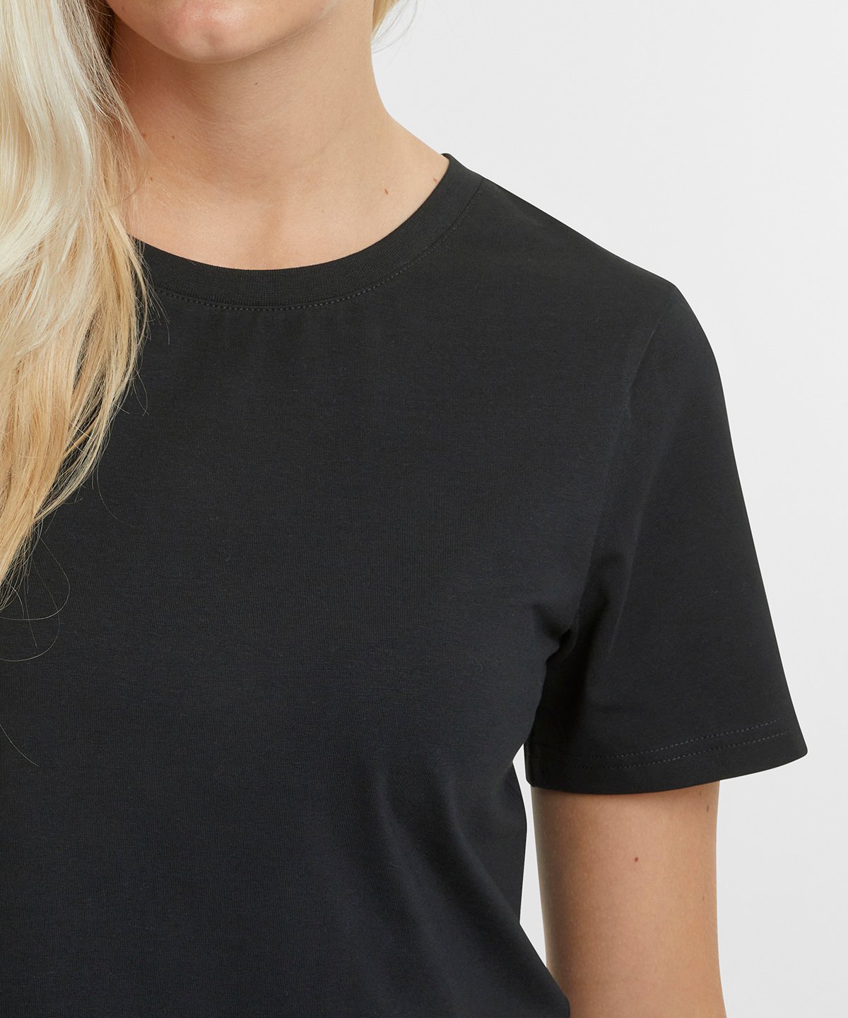 Camiseta corta elástica de algodón orgánico: Mujer