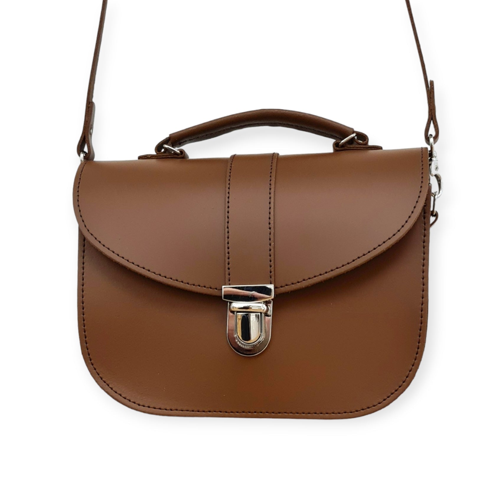Olympia Handmade Leather Bag - Chestnut - Bascora
