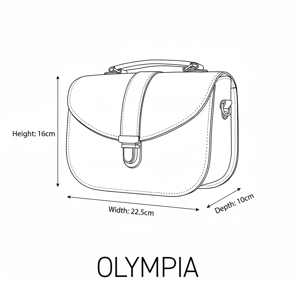 Olympia Handmade Leather Bag - Chestnut - Bascora