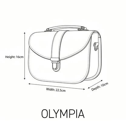Olympia Handmade Leather Bag - Chestnut - Bascora