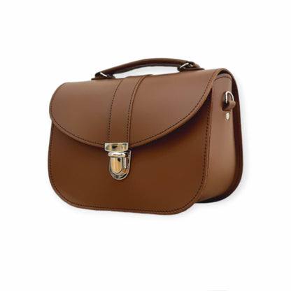 Olympia Handmade Leather Bag - Chestnut - Bascora