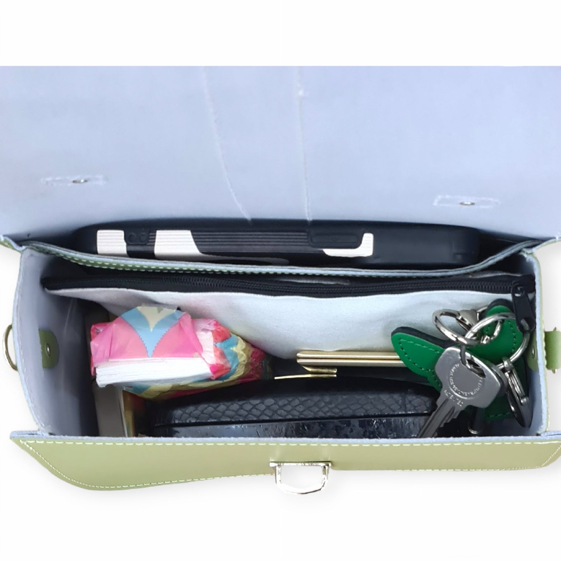 Olympia Handmade Leather Bag - Ghost Grey - Bascora