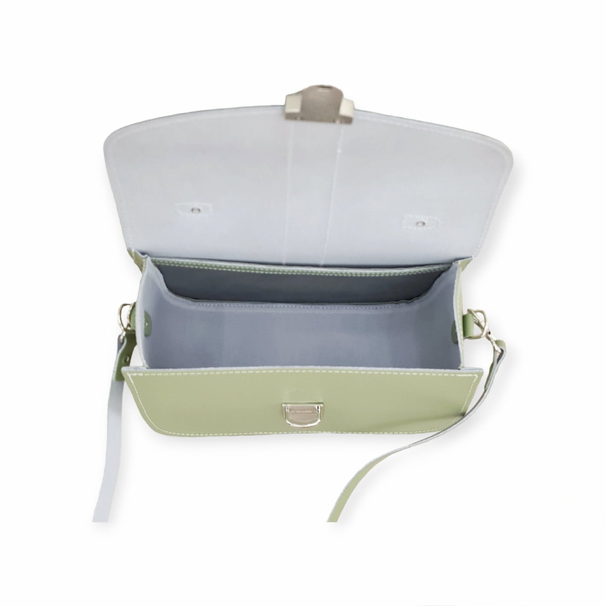 Olympia Handmade Leather Bag - Sage Green - Bascora