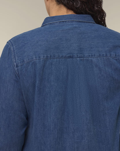 Organic Cotton Long Sleeve Denim Shirt – Women's - Bascora