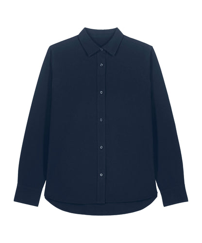 Organic Cotton Oxford Long Sleeve Shirt — Womens - Bascora