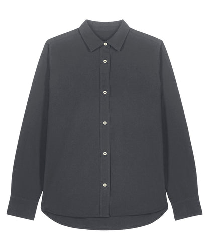 Organic Cotton Oxford Long Sleeve Shirt — Womens - Bascora