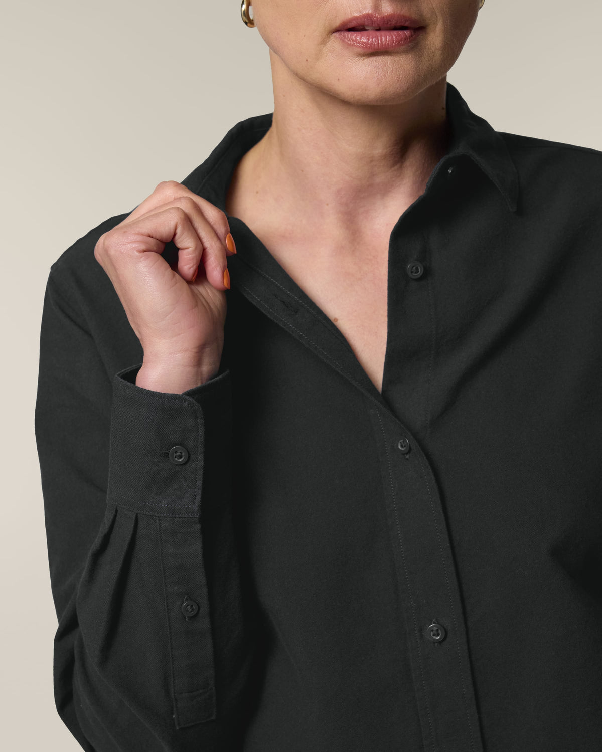 Organic Cotton Oxford Long Sleeve Shirt — Womens - Bascora
