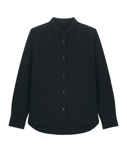 Organic Cotton Oxford Long Sleeve Shirt — Womens - Bascora