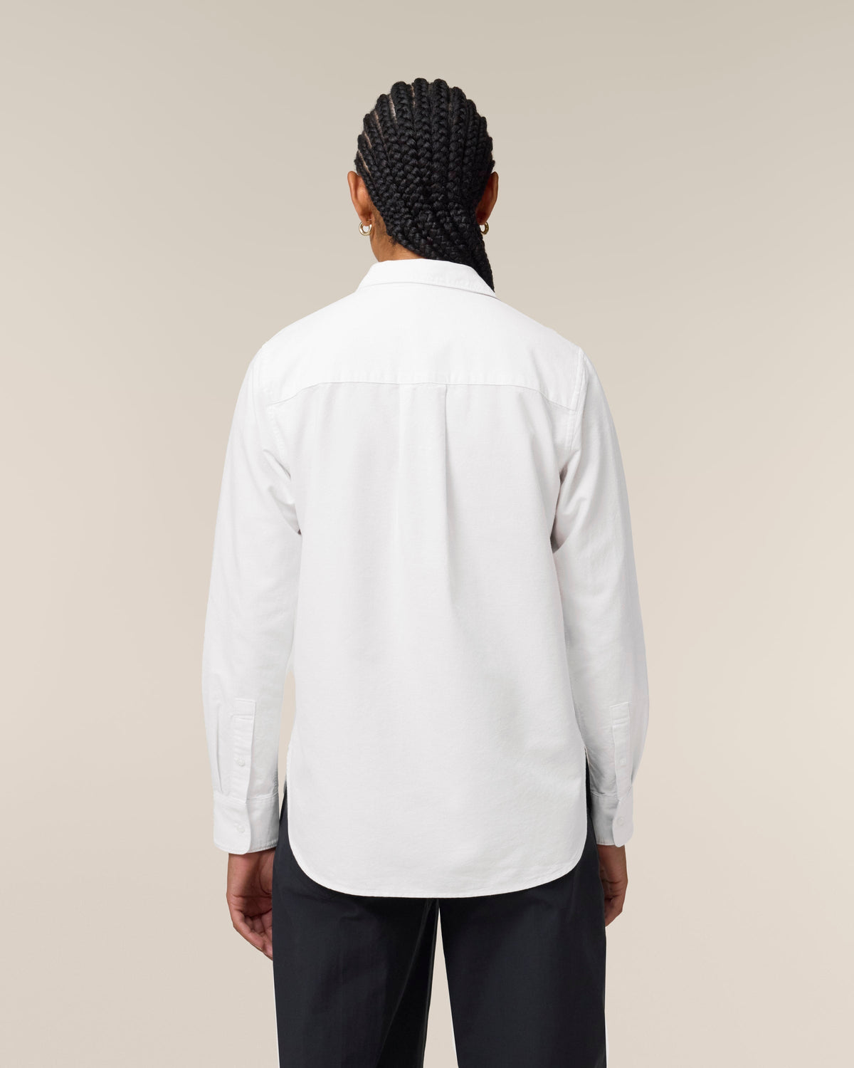 Organic Cotton Oxford Long Sleeve Shirt — Womens - Bascora