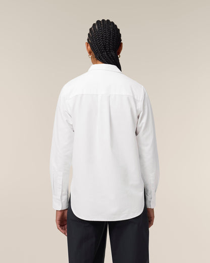 Organic Cotton Oxford Long Sleeve Shirt — Womens - Bascora