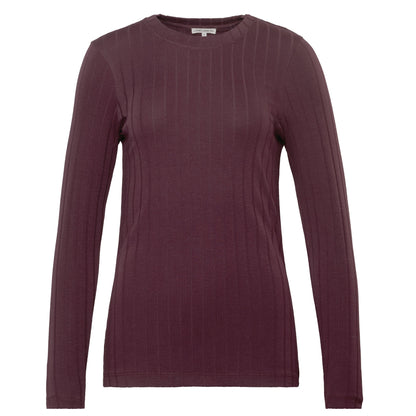Organic Cotton Ribbed Long Sleeve T-Shirt – Women's - Bascora