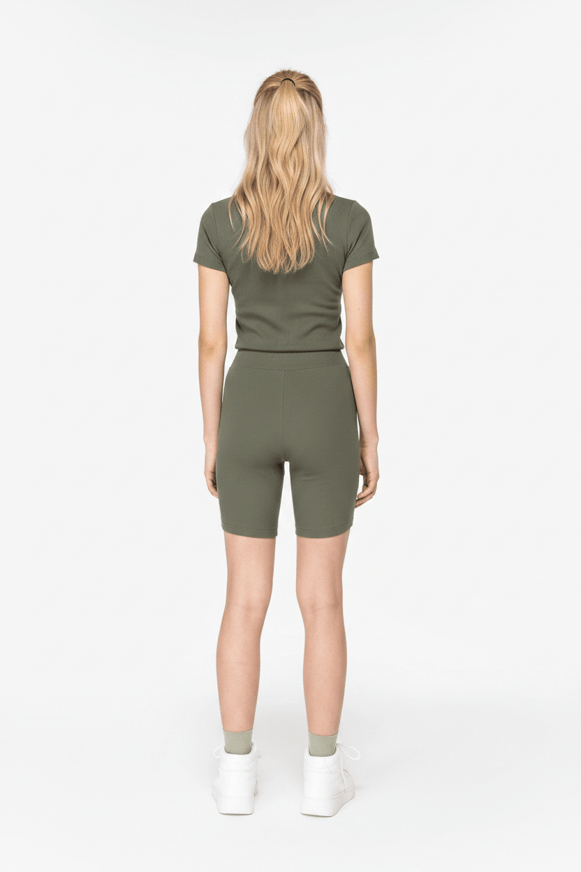 Organic Cotton Ribbed Shorts – Women's - Bascora