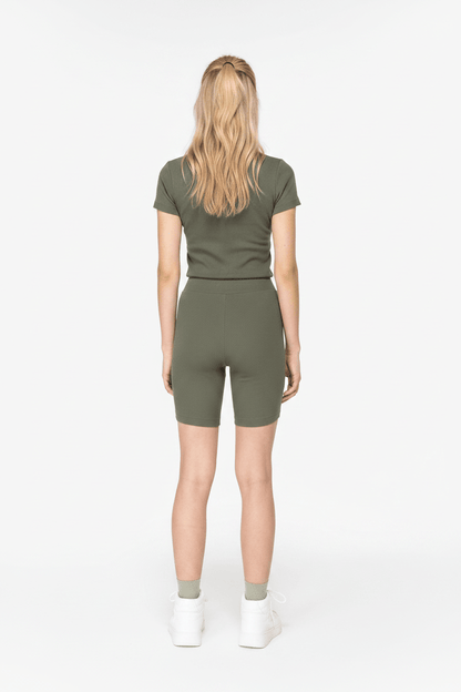 Organic Cotton Ribbed Shorts – Women's - Bascora