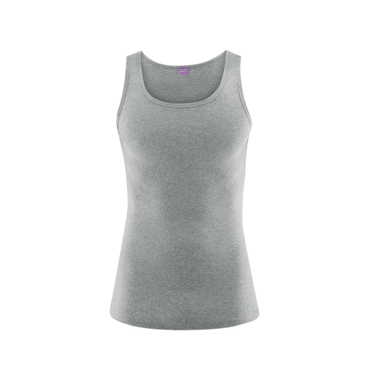 Organic Cotton Ribbed Vest — Mens - Bascora