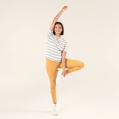 Organic Cotton Stretch Leggings - Womens - Bascora