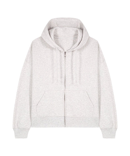 Organic Dropped Shoulder Zipped Hoodie - Womens - Bascora