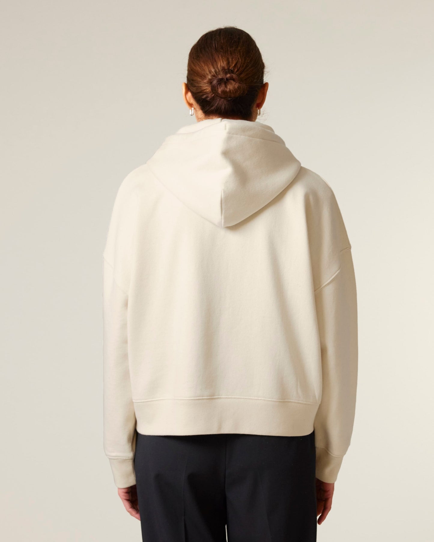 Organic Dropped Shoulder Zipped Hoodie - Womens - Bascora