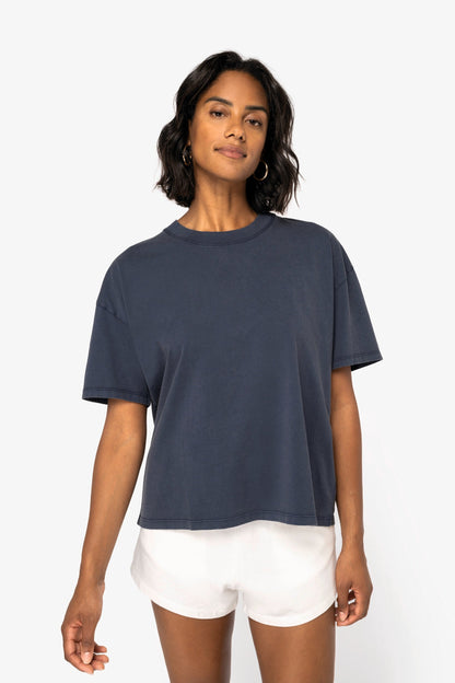 Organic Oversize Washed T-Shirt – Women's - Bascora