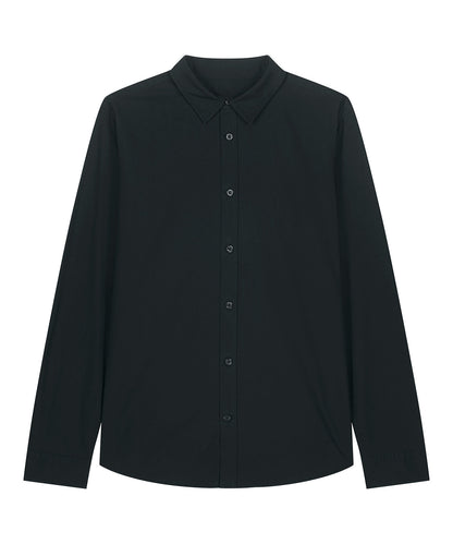 Organic Poplin Long Sleeve Shirt - Womens - Bascora