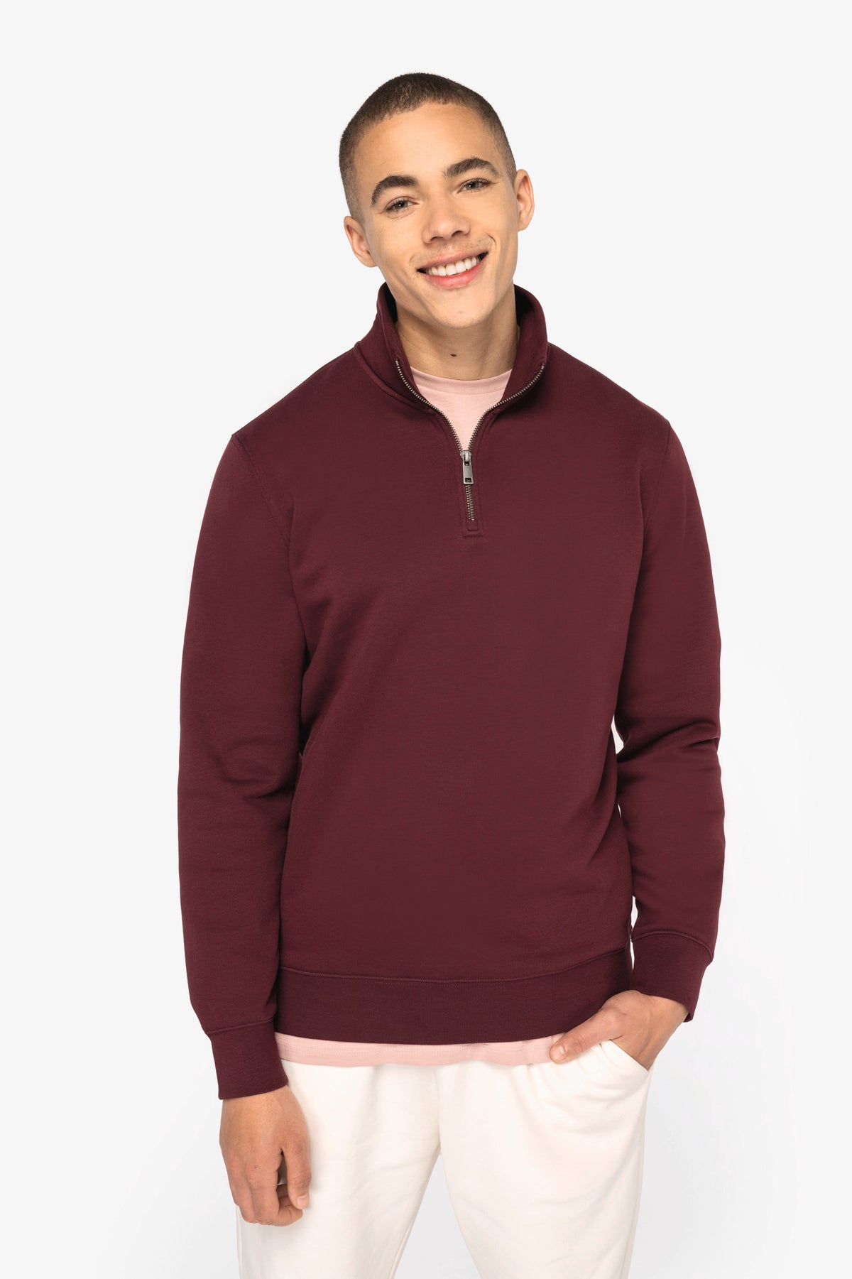 Organic Quarter Zip Sweatshirt – Men's - Bascora