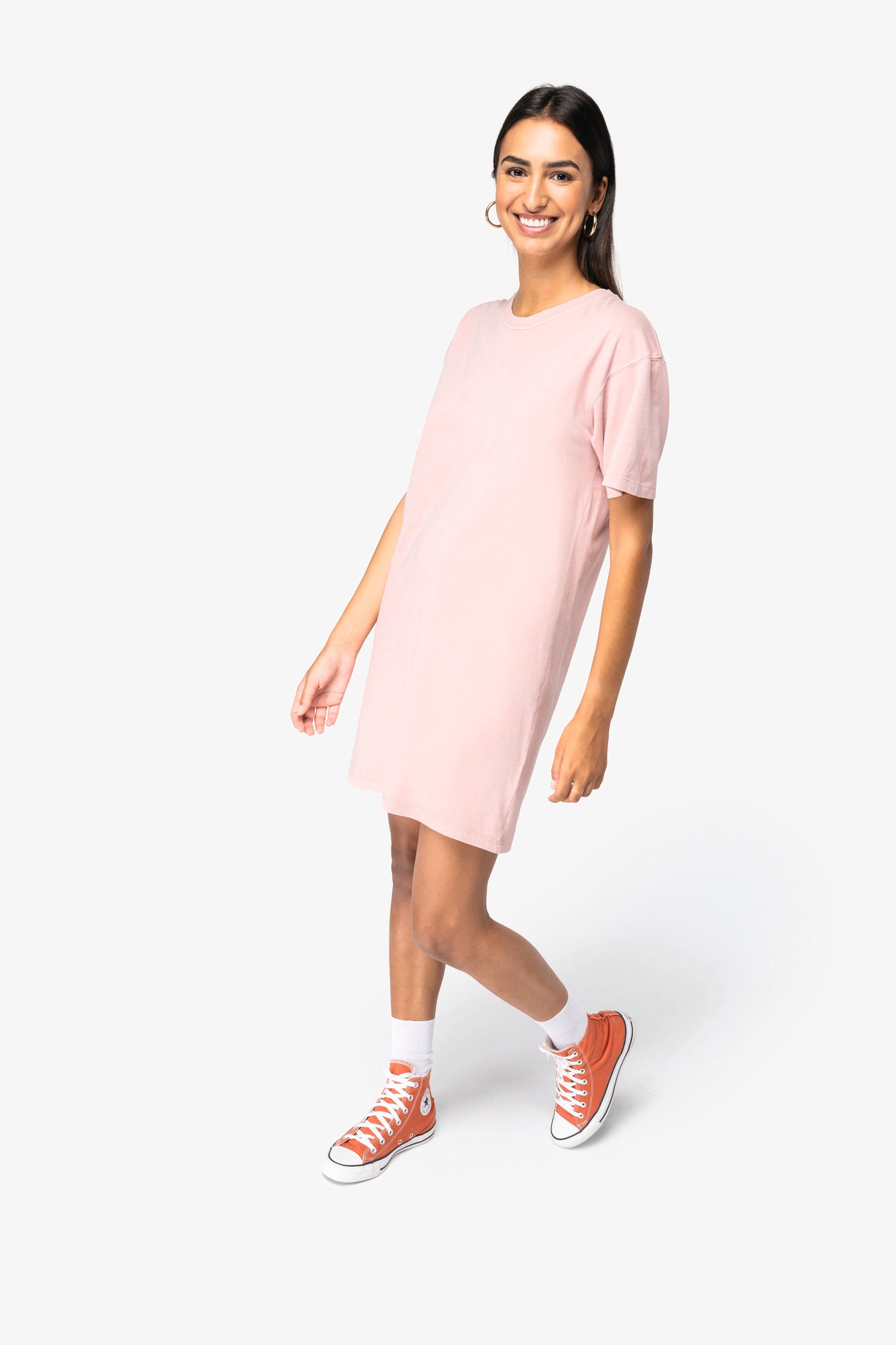 Organic Stonewash T-Shirt Dress - Bascora