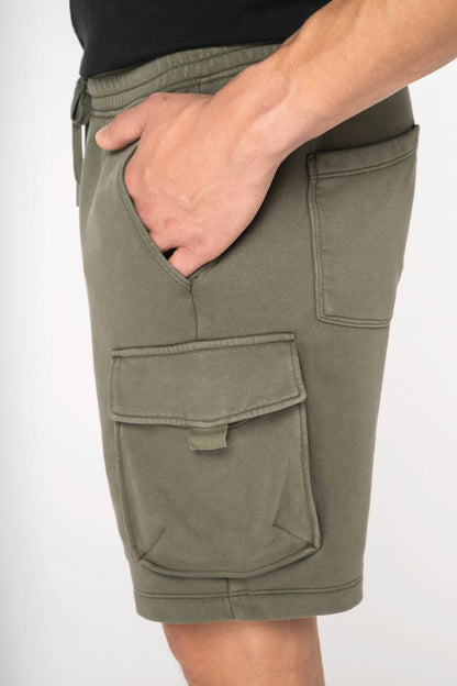 Organic Washed Effect Cargo Shorts - Bascora