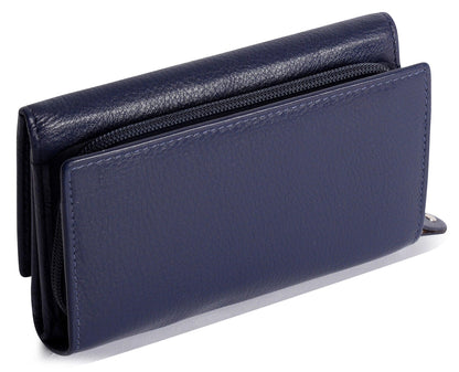 Paula RFID Leather Trifold Purse - Bascora