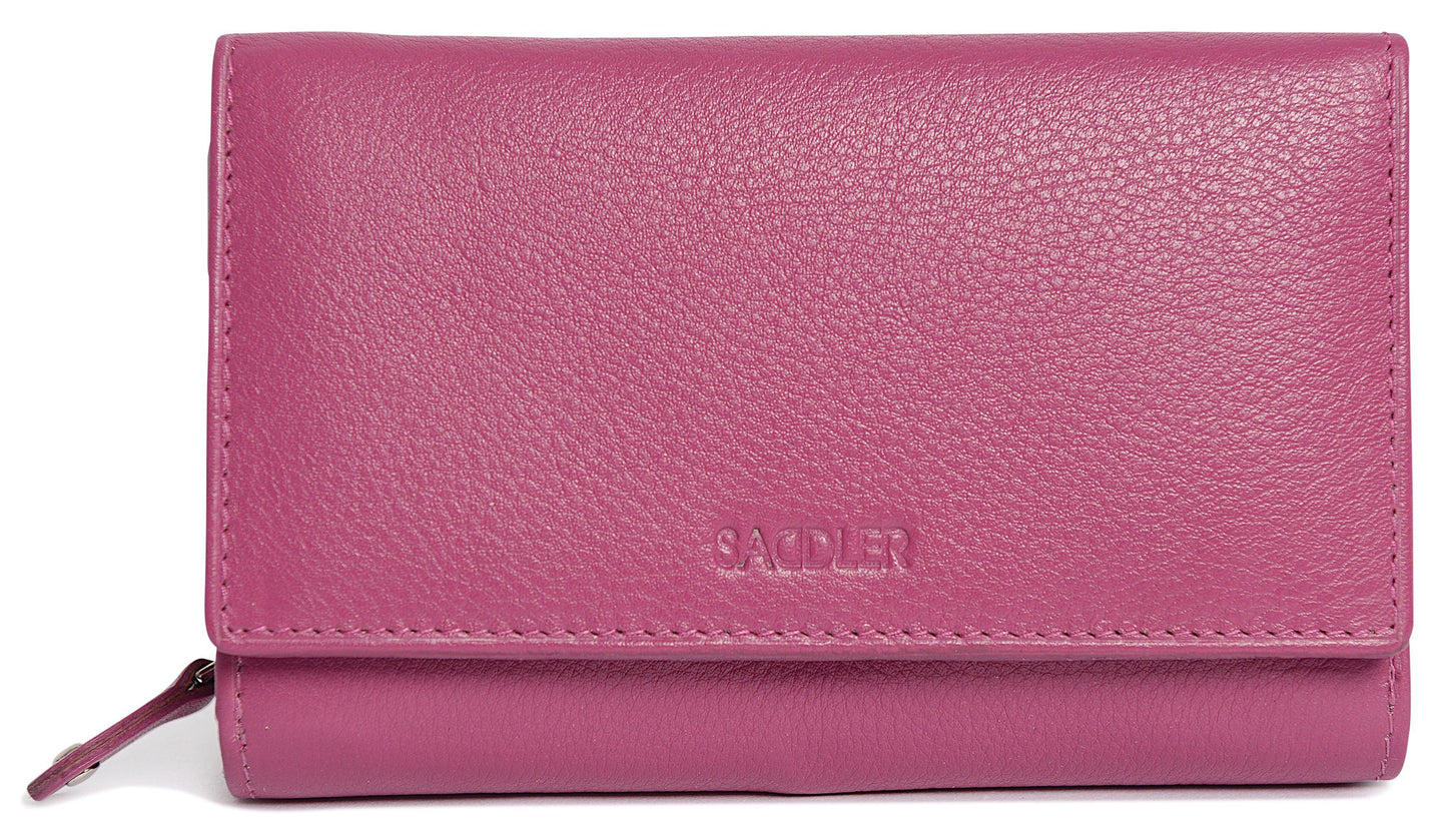 Paula RFID Leather Trifold Purse - Bascora