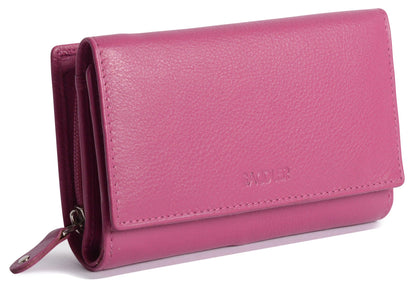 Paula RFID Leather Trifold Purse - Bascora