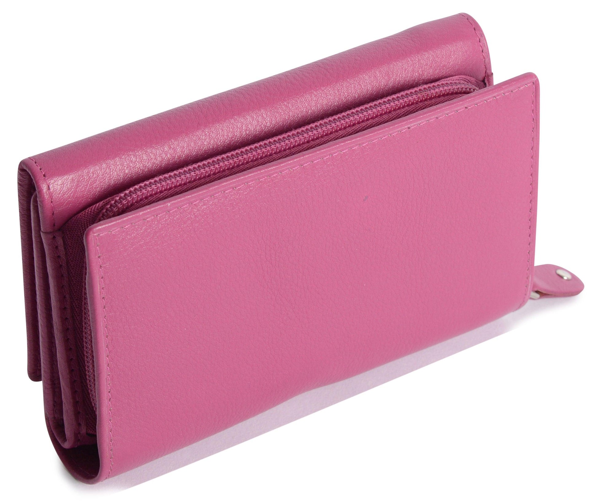 Paula RFID Leather Trifold Purse - Bascora
