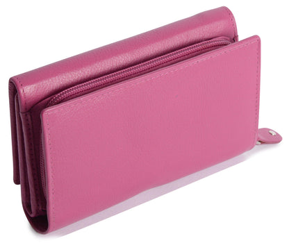 Paula RFID Leather Trifold Purse - Bascora