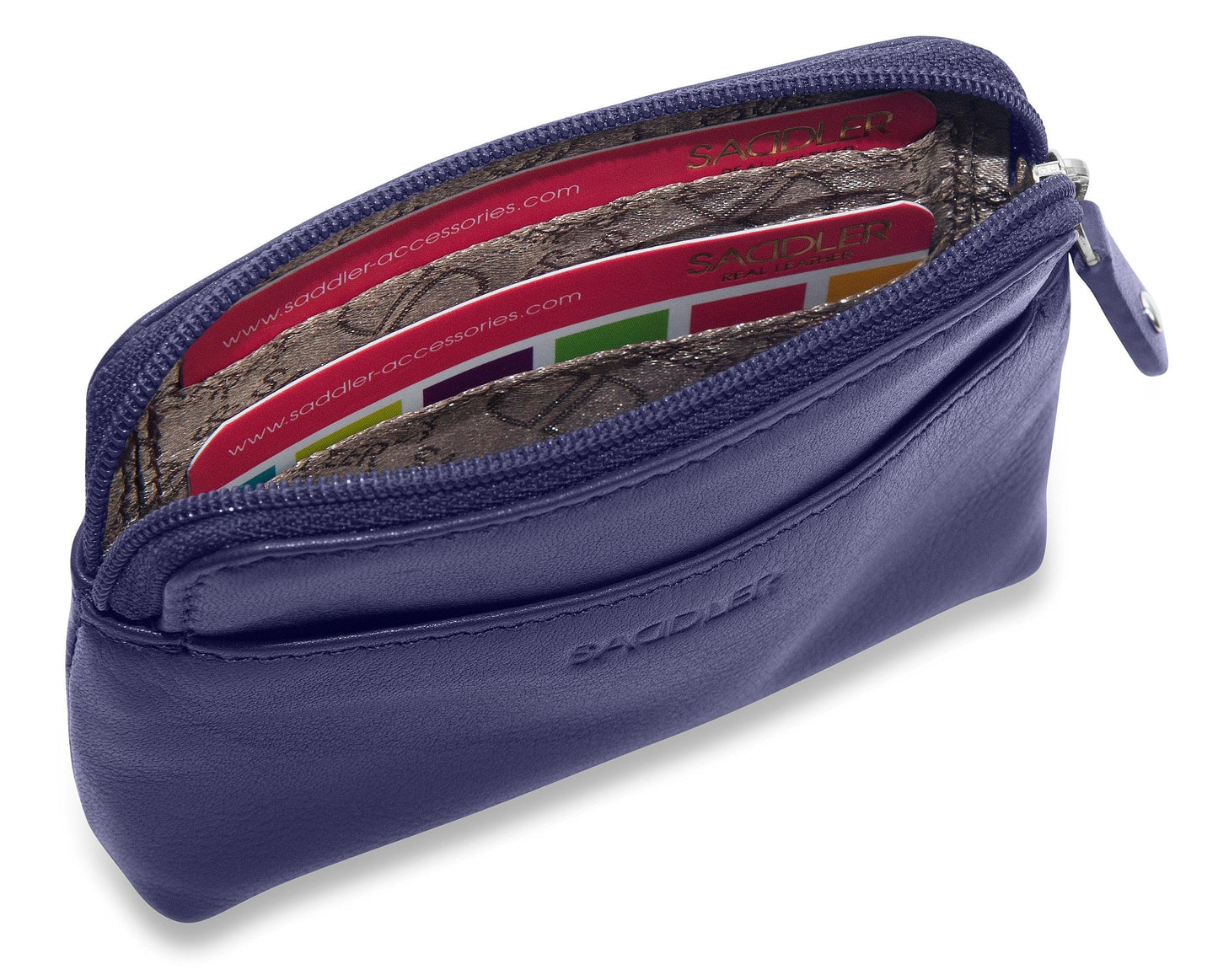 Pia RFID Leather Zip-Top Purse – Saddler - Bascora