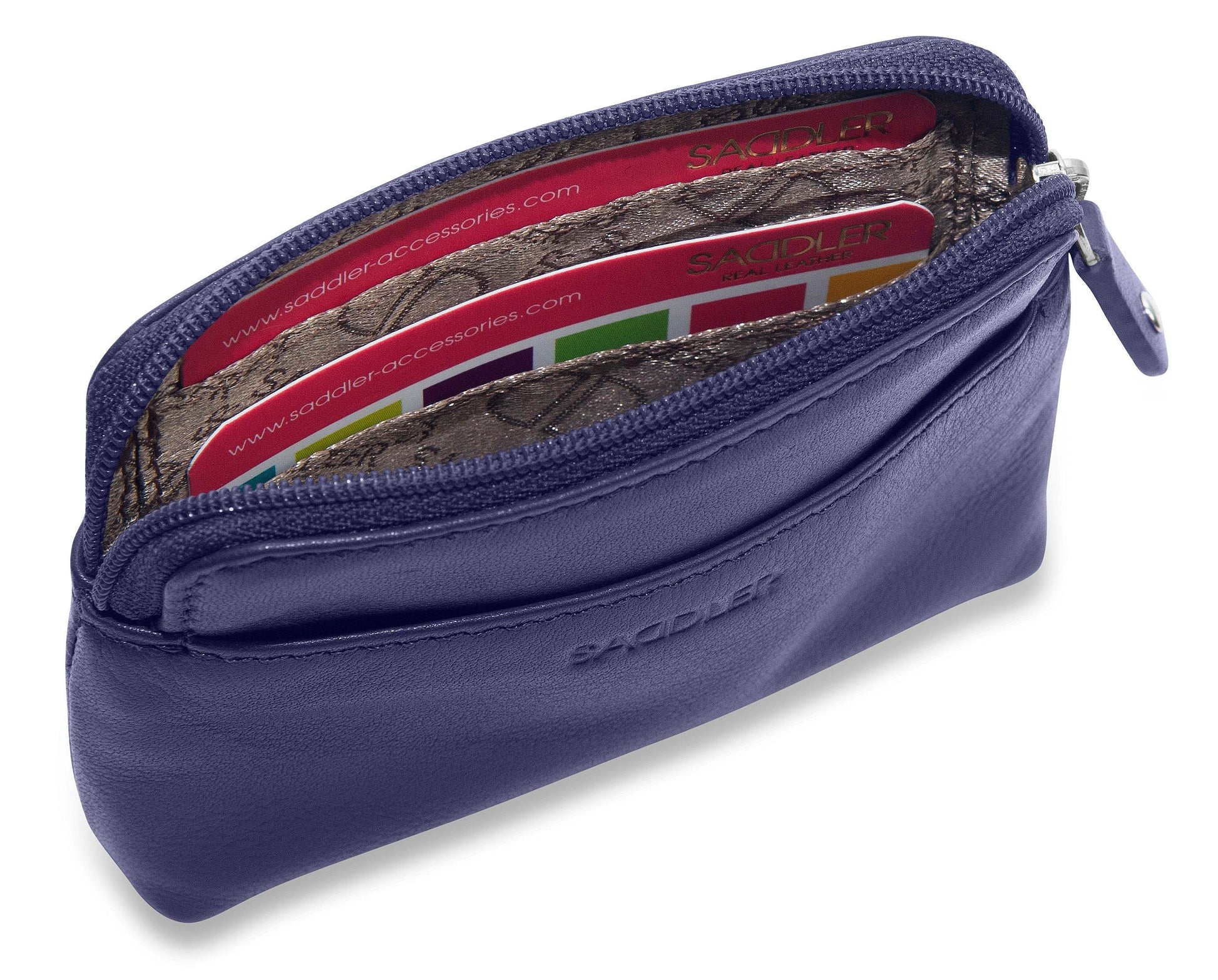 Pia RFID Leather Zip-Top Purse – Saddler - Bascora