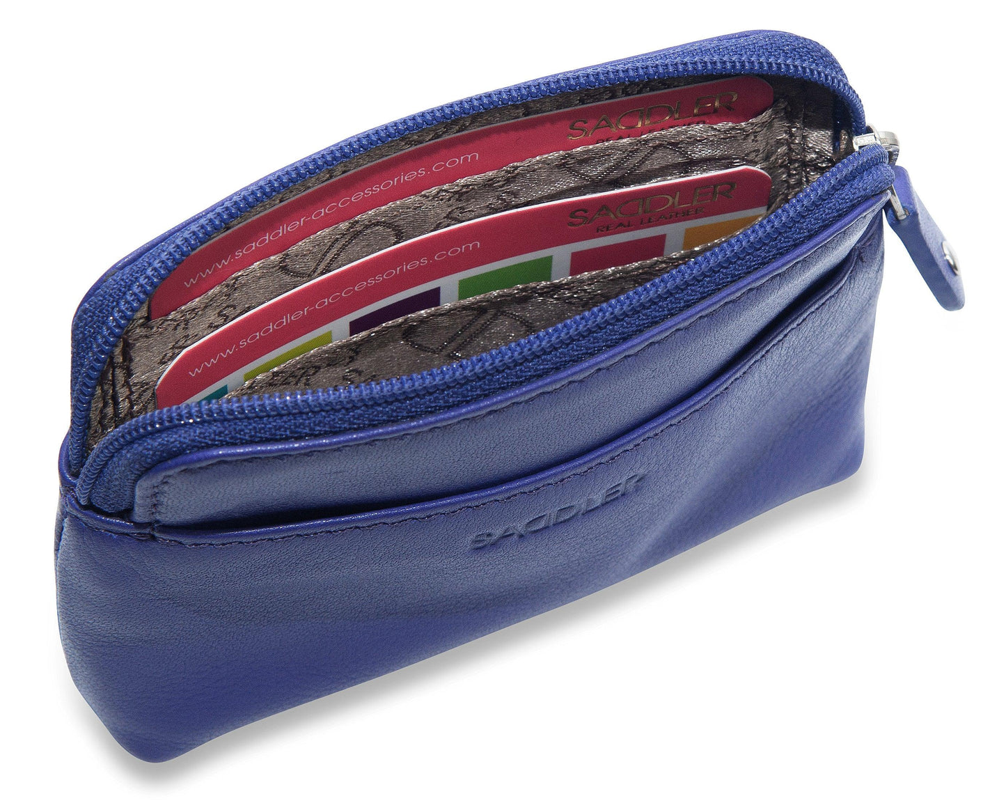 Pia RFID Leather Zip-Top Purse – Saddler - Bascora