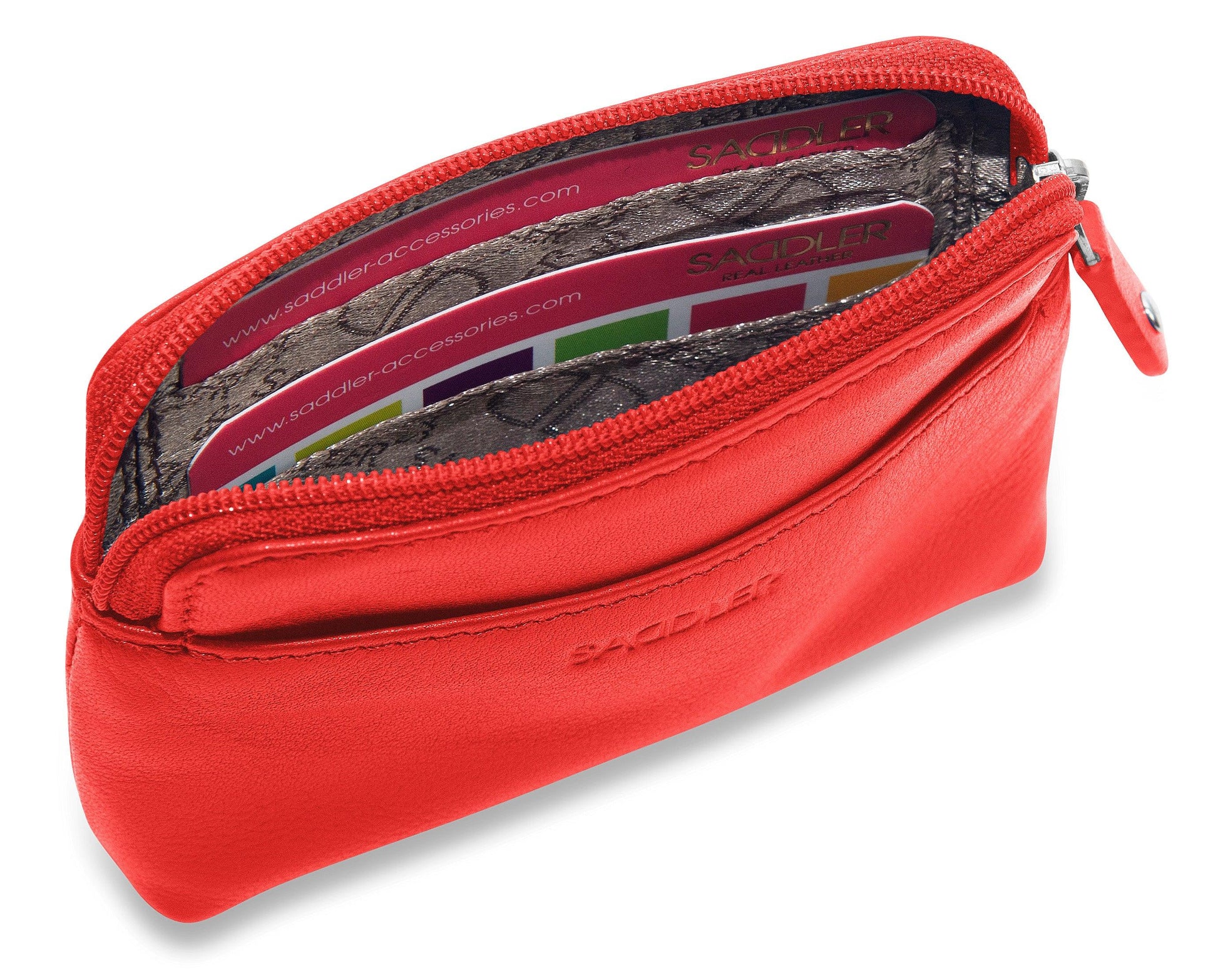 Pia RFID Leather Zip-Top Purse – Saddler - Bascora