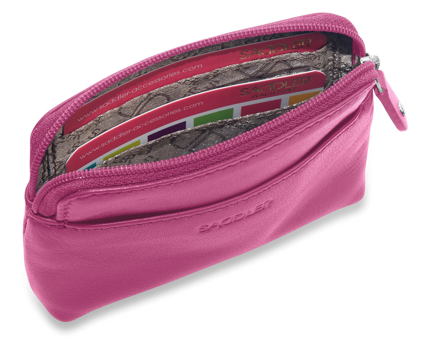 Pia RFID Leather Zip-Top Purse – Saddler - Bascora