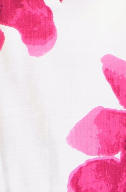 Pink Watercolour Viscose Floral Top - Bascora