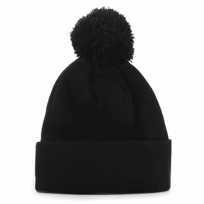 Pom Pom Black Beanie - Bascora