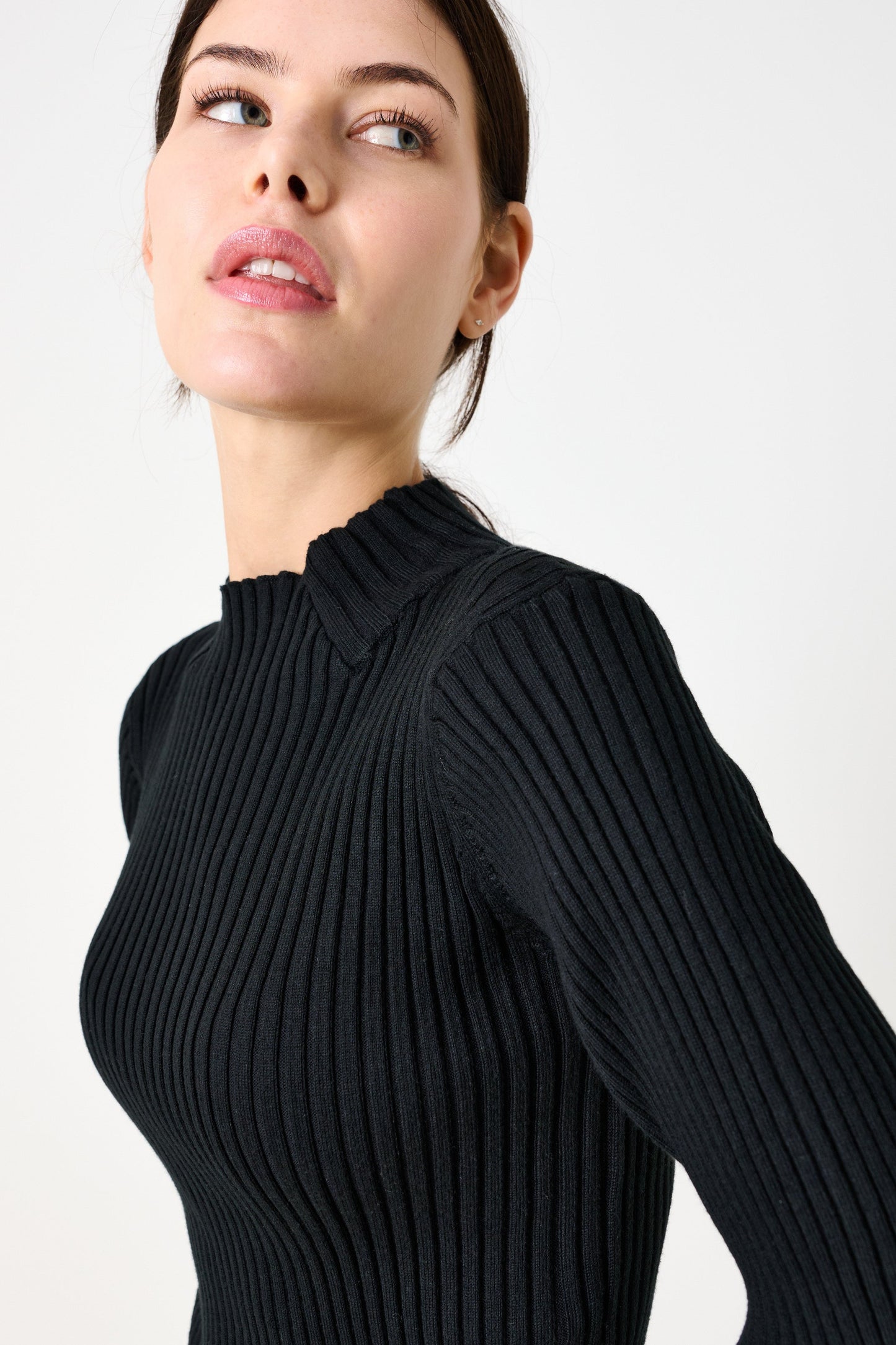 Raye Black Midi Sweater Dress - Bascora